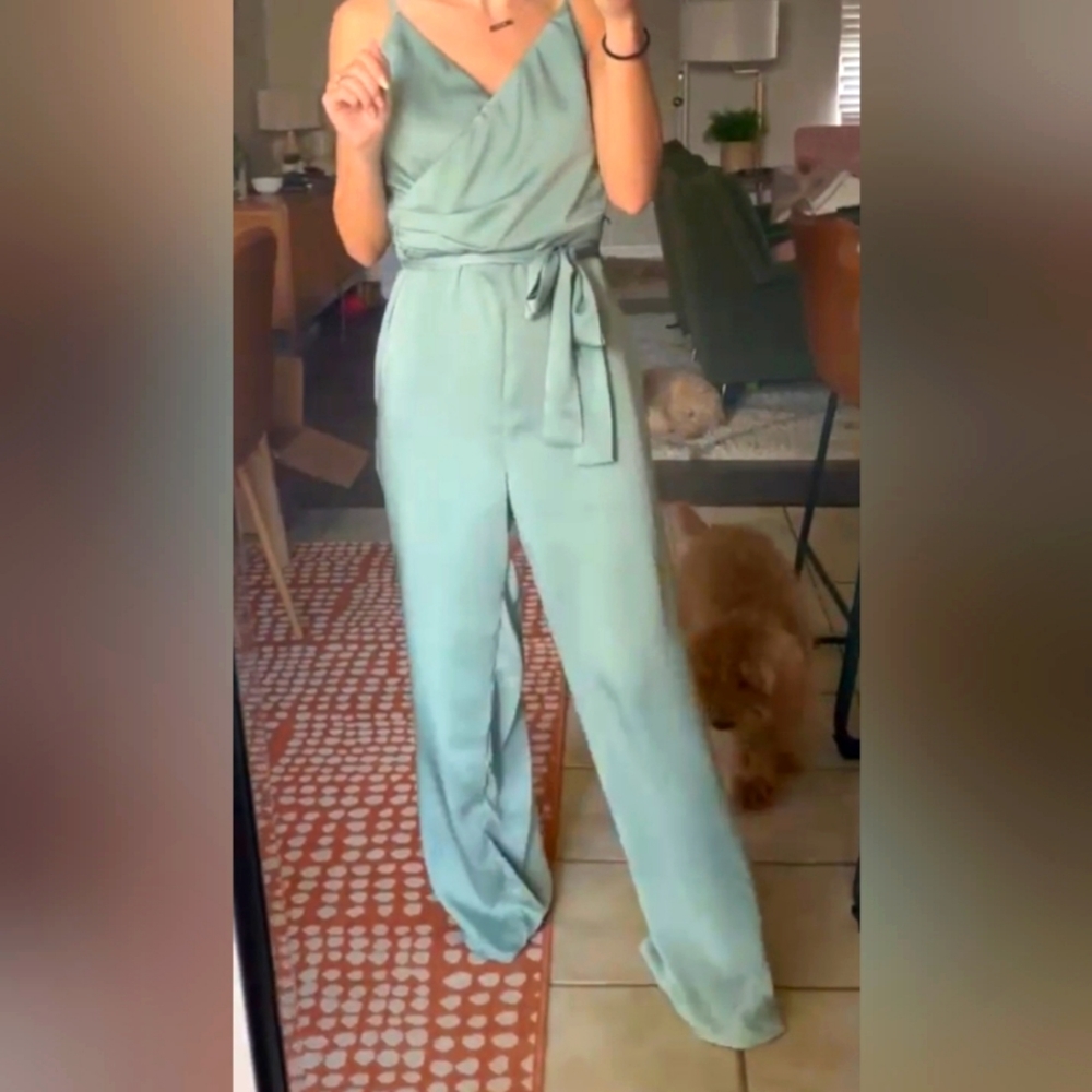 HYFVE Teal/Seafoam green jumpsuit size Small